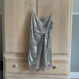 Silver sequins dress